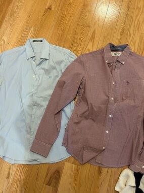 Lot boys dress shirts Roberto cavalli 39x15.5, penguin small slim